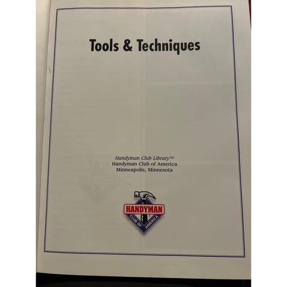 Vintage 1998 Tools & Techniques Handyman Club of America Hardback book - Picture 3 of 9
